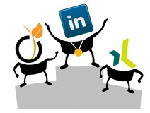 podium LinkedIn, Viadeo, Xing