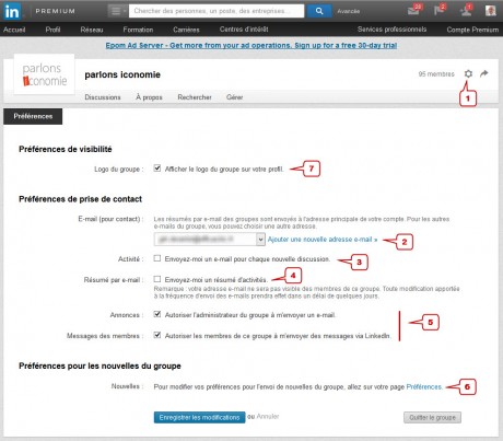 image écran LinkedIn article efficaciTIC