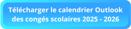 téléchargement calendrier Outlook des congés scolaires 2025-2026